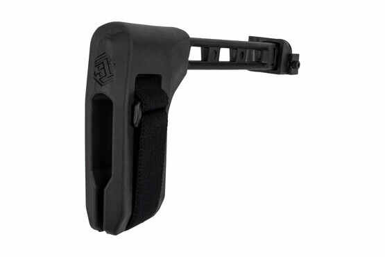 The SB Tactical FS1913 folding stabilizer brace is made from rubber with a nylon strap for attaching to your forearm